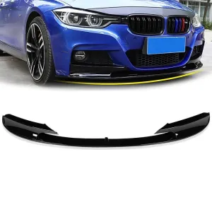 Bmw 3 Uyumlu Serisi F30 2012-2018 M Sport Ön Lıp - Piano Black (3 Parça) thumb 2