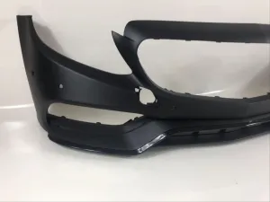 Mercedes W205 Uyumlu C63 Ön Tampon & Panjur Seti (Makyajlı Görünüm) (Siyah Trimler) thumb 2