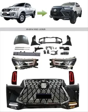 Toyota Hilux Uyumlu Vigo (2005-2015) Lexus Body Kit Full thumb 2
