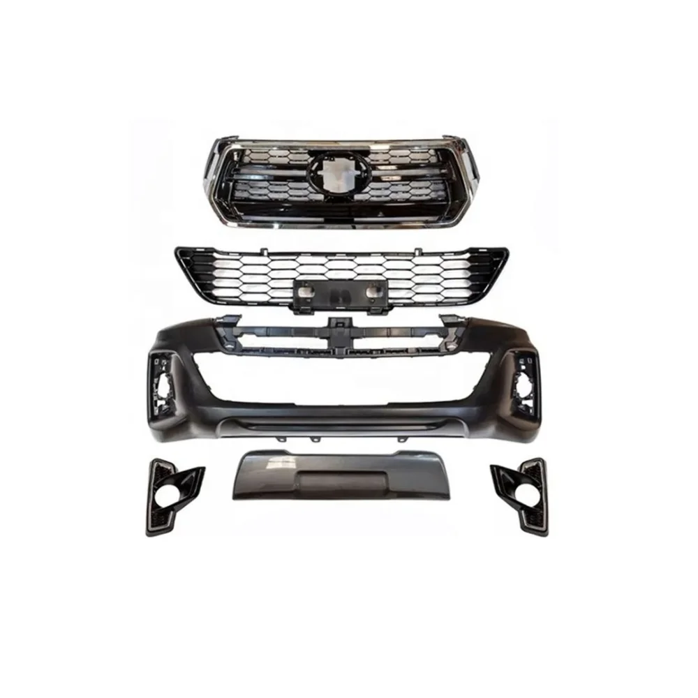 Toyota Hilux Uyumlu Rocco Body Kit 2016-2020 (Ön Tampon, Panjur, Alt Izgara, Sis Kapakları)