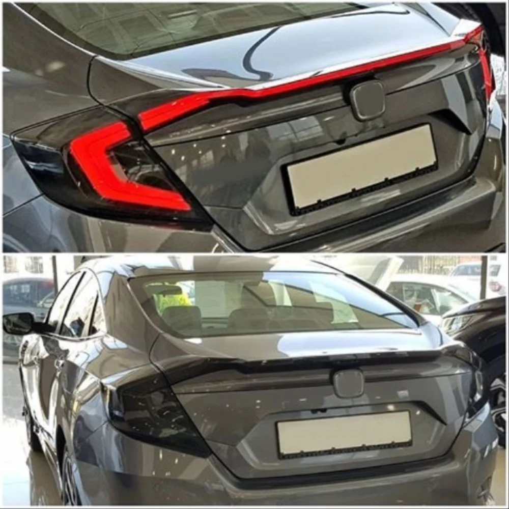 Honda Civic Uyumlu Fc5 2016-2021 Hareketli Sinyalli LED Stop Ve Spoiler Takımı Smoke