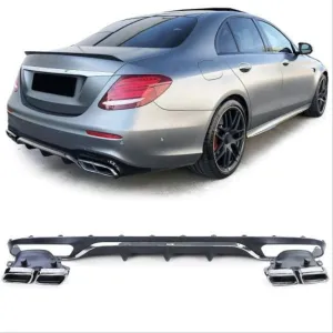 Mercedes W213 Uyumlu E63 Silver Difüzör & Egzoz Seti(Amg) 2017+ & Silver Egzoz İle thumb 4