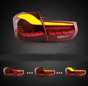 Bmw 3 Uyumlu Serisi F30 Dragon LED Stop Dinamik Animasyonlu - Kırmızı thumb 4
