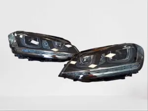 Volkswagen Golf Uyumlu 7 U LED Far Silver Hareketli thumb 3