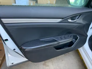 Honda Civic Uyumlu Fc5 2016-2020 Kapı Kolçak Arkası Kaplama Karbon thumb 2