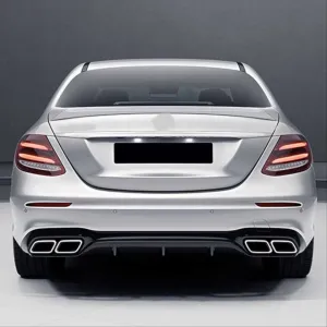 Mercedes W213 Uyumlu E63 Siyah Difüzör & Egzoz Seti (Normal Sedan) 2017+ & Siyah Egzoz İle thumb 4