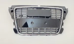 Audi A3 Uyumlu 2008-2012 S3 Panjur - Siyah / Krom thumb 2