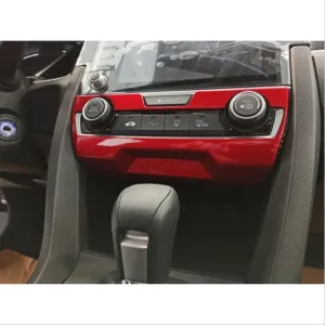 Honda Civic Uyumlu Fc5 2016-2020 Klima Panel Kaplama- Kırmızı thumb 2
