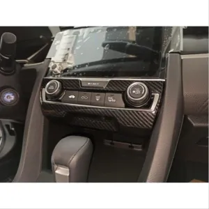 Honda Civic Uyumlu Fc5 2016-2020 Klima Panel Kaplama- Karbon thumb 3