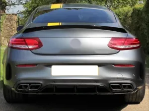 Mercedes W205 Uyumlu C63 Coupe Edition 1 Difüzör & Egzoz Seti Piano Black (Amg) thumb 4