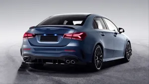 Mercedes A45 Uyumlu W177 Sedan 2019+ Difüzör & Egzoz Seti - Silver Egzoz İle thumb 2