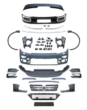 Volkswagen Tiguan Uyumlu 2017-2021 R-Line Body Kit (Ön Tampon-Panjur-Difüzör-Spoiler) thumb 4