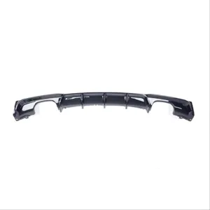 Bmw 3 Uyumlu Serisi F30 2012-2018 M Difüzör Çift Çıkış Kalın - Piano Black