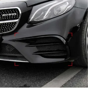 Mercedes W205 Uyumlu 2019+ Ön Tampon Bıçakları 2 Parça (Piano Black) thumb 2
