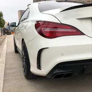 Mercedes W117 Uyumlu Cla Arka Tampon Bıçakları Piano Black thumb 4
