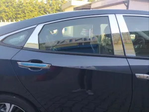 Honda Civic Uyumlu Fc5 2016-2020 Kapı Direk Kaplama Krom thumb 4