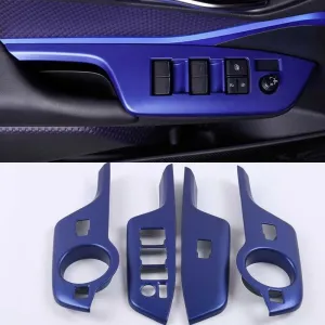Toyota C-Hr Uyumlu 2016-2019 Kapı Kolçak Kaplama Mavi (Elektrikli Ayna Düğmeli Model) thumb 2