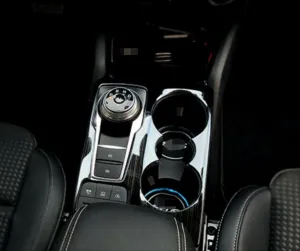 Ford Focus Uyumlu 2019-2021 Vites Çerçeve Kaplama - Titanyum Siyah thumb 4