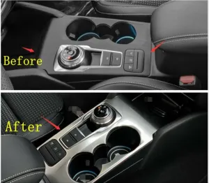 Ford Focus Uyumlu 2019-2021 Vites Çerçeve Kaplama - Titanyum Silver thumb 2