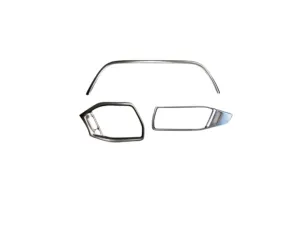 Ford Focus Uyumlu 2019+ Menfez Kaplama 3 Parça Silver(Paslanmaz Çelik) thumb 3