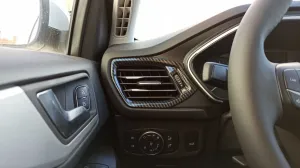 Ford Focus Uyumlu 2019+ Menfez Kaplama Karbon 2 Parça (ABS) thumb 2