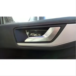 Ford Focus Uyumlu 2019+ Kapı Kolu İç Açma Kaplama-Titanyum Siyah thumb 2