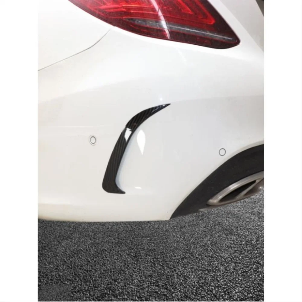 Mercedes W205 Uyumlu 2015-2020 Arka Tampon Bıçakları (Piano Black)