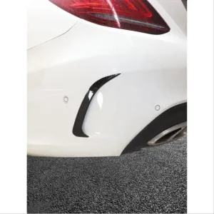 Mercedes W205 Uyumlu 2015-2020 Arka Tampon Bıçakları (Piano Black) thumb 1