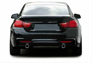 Bmw 4 Uyumlu Serisi F32-F36 2014-2020 M Difüzör Cift Çıkış İnce Piano Black thumb 4