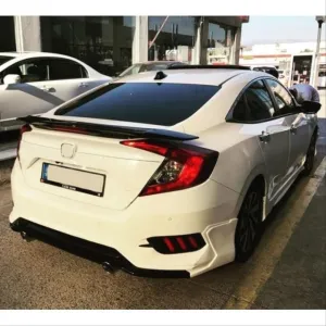 Honda Civic Uyumlu Fc5 2016-2020 Turbo Spoiler Işıksız (Boyasız) thumb 3