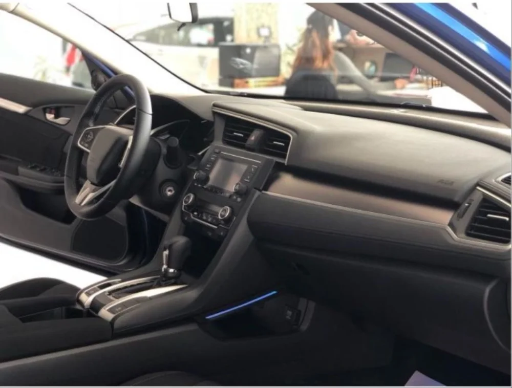 Honda Civic Uyumlu Fc5 2016-2020 Vites Konsol Aydınlatma - Mavi