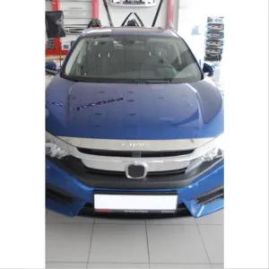 Honda Civic Uyumlu Fc5-Fk7 2016-2020 Ön Panjur Üst Kaplama Nikelaj thumb 2