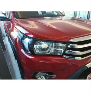 Toyota Hilux Uyumlu Revo 2016-2019 Far Çerçevesi Kaplama Siyah thumb 2