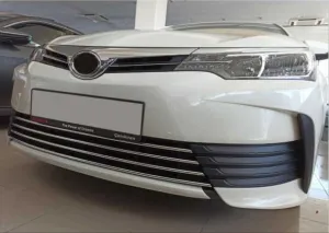 Toyota Corolla Uyumlu 2016-2018 Alt Panjur Çıtası Nikelaj (Stok Hatası ) thumb 1