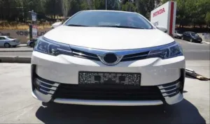 Toyota Corolla Uyumlu 2013-2016 Ön Sis Çıta Kaplama Nikelaj 8 Parça thumb 3