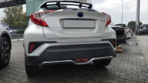 Toyota C-Hr Uyumlu 2016-2019 Arka Tampon Alt Çıtası Nikelaj thumb 4