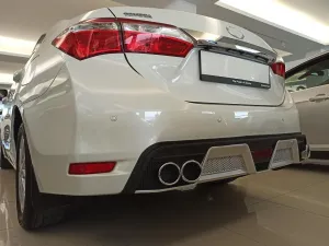 Toyota Corolla Uyumlu 2012-2018 Difüzör 4 Egzoz Siyah/Silver thumb 4