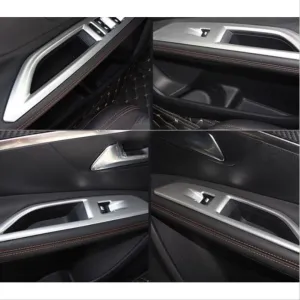 Peugeot 3008 Uyumlu 2016+ Kapı Kolçak Kaplaması Silver thumb 4