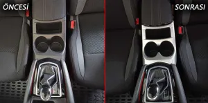 Nissan Qashqai Uyumlu 2014-2020 Orta Bölme Kaplama - Silver thumb 2