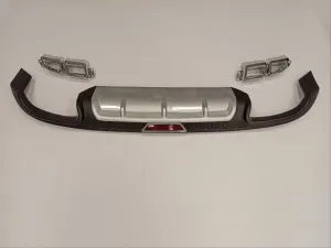 Hyundai Elantra Uyumlu 2016-2018 4 Egzoz Silver Difüzör Reflektörlü thumb 3