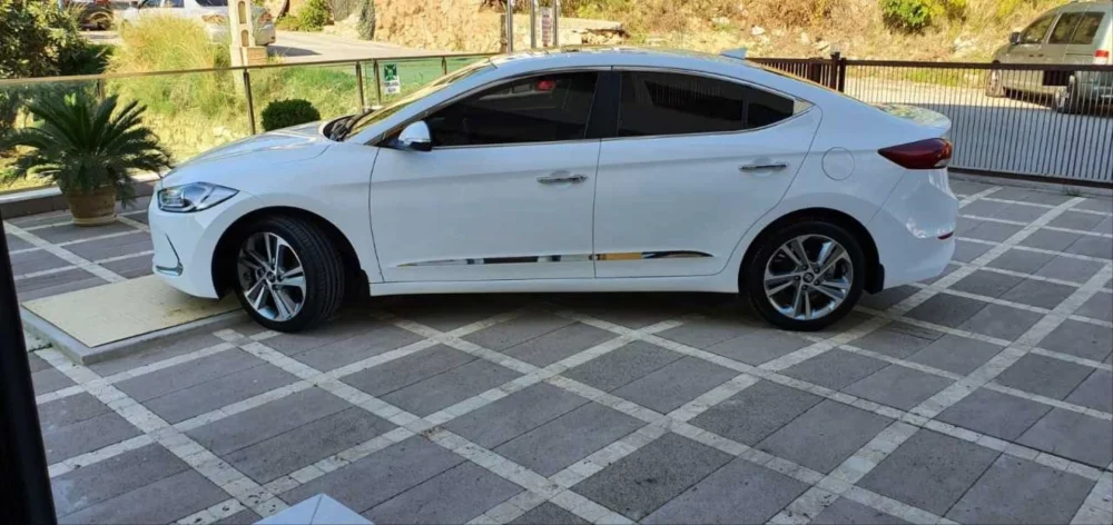 Hyundai Elantra Uyumlu 2016-2018 Cam Çıtası Nikelaj 10 Parça