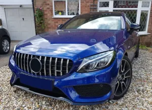 Mercedes W205 Uyumlu C Serisi 2019+ Panjur Gtr Gri/Krom thumb 4