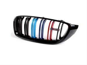 Bmw 4 Uyumlu Serisi F32 2013-2019 M4 Böbrek (Cift Cızgı Panjur) M Renk thumb 3