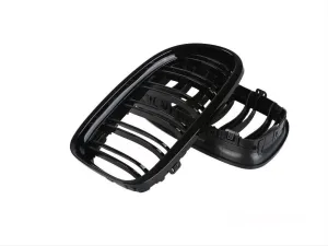 Bmw 3 Uyumlu Serisi E90 2008-2011 M3 Böbrek (Cift Cızgı Panjur) Piano Black thumb 3