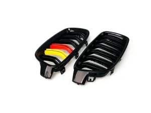 Bmw 3 Uyumlu Serisi F30 2012-2018 M3 Böbrek (Cift Cızgı Panjur) Alman Renk thumb 2