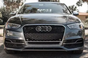 Audi A3 Uyumlu 2013-2016 Panjur Rs3 - Krom Çerçeve - Quatro Yazılı thumb 4