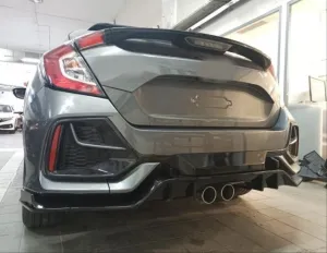 Honda Civic Uyumlu Fk7 2016-2020 Hatchback Typer Arka Tampon Ek (Stok Hatası) thumb 4