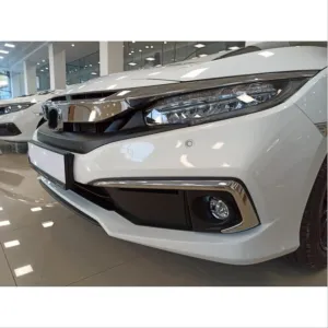 Honda Civic Uyumlu Fc5 2019-2021 Ön Sis Kaşı Kaplaması Nikelaj (Makyajlı Kasa) thumb 4