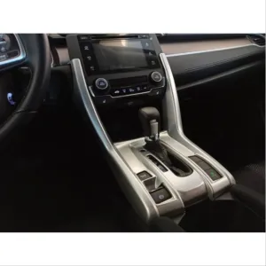 Honda Civic Uyumlu Fc5 2016-2020 Yeni Stil Vites Konsol Kaplama- Silver thumb 4