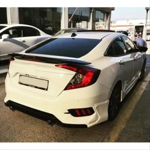 Honda Civic Uyumlu Fc5 2016-2020 Turbo Body Kit Arka Ek thumb 2